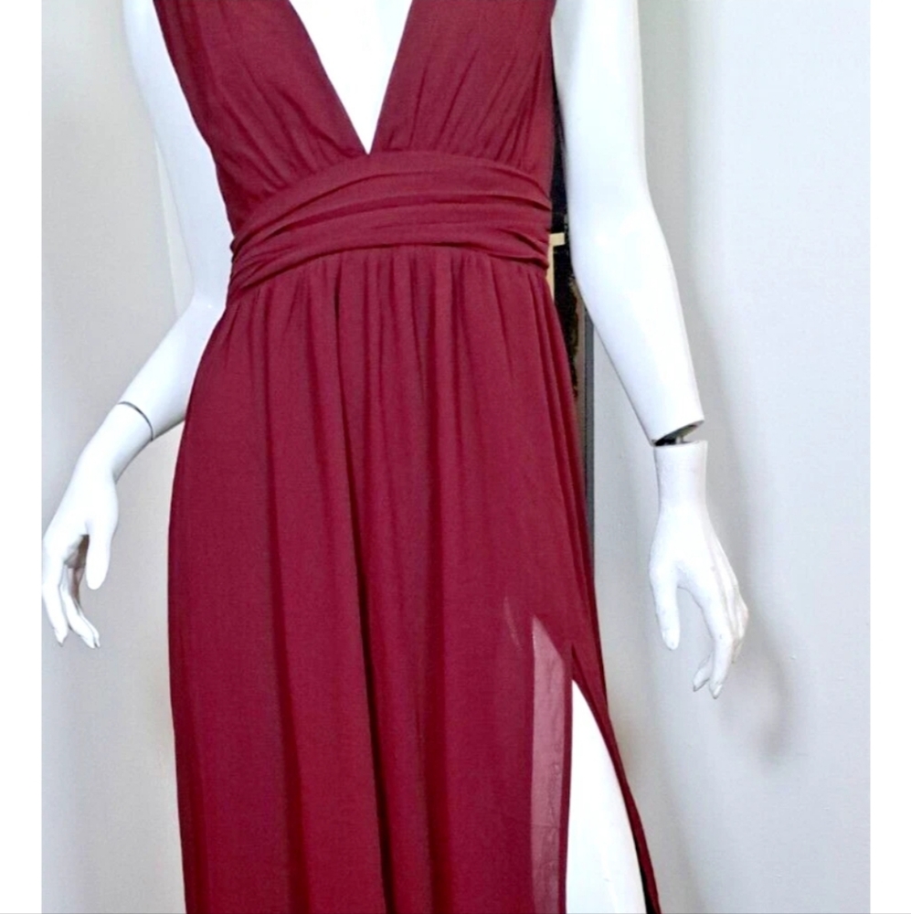 Lulu's Dress Burgundy Heavenly Hues Maxi Dress‎ Size Small or Medium